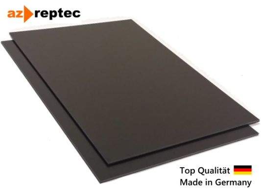 Plastic plate ABS 1mm Black 2000 x 1000 mm (2m x 1m) Protective foil one side and Made in Germany
